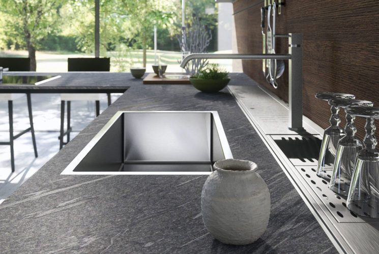 Cuisine Valcucine Forma Mentis avec porte laquée | Cuisiniste Nice | AS Design