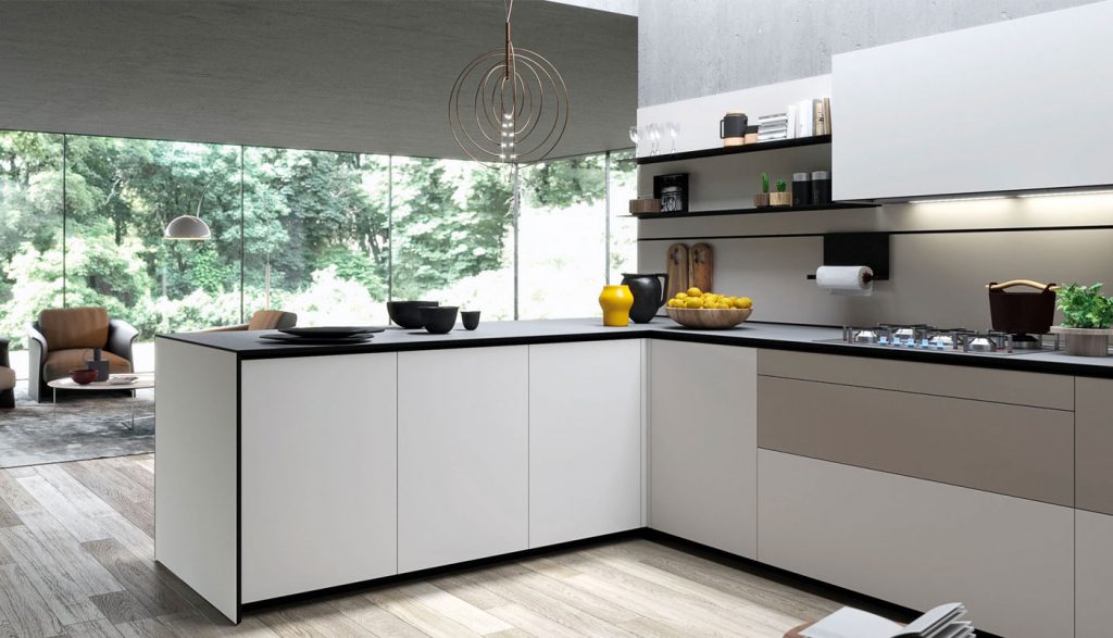 Cuisine Valcucine Forma Mentis avec porte Angel Skin | Cuisiniste Nice | AS Design