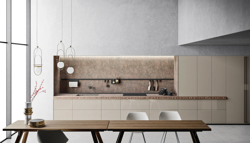 Cuisine Valcucine Genius Loci Vitrum Lucido Kamut | Cuisiniste Nice | AS Design