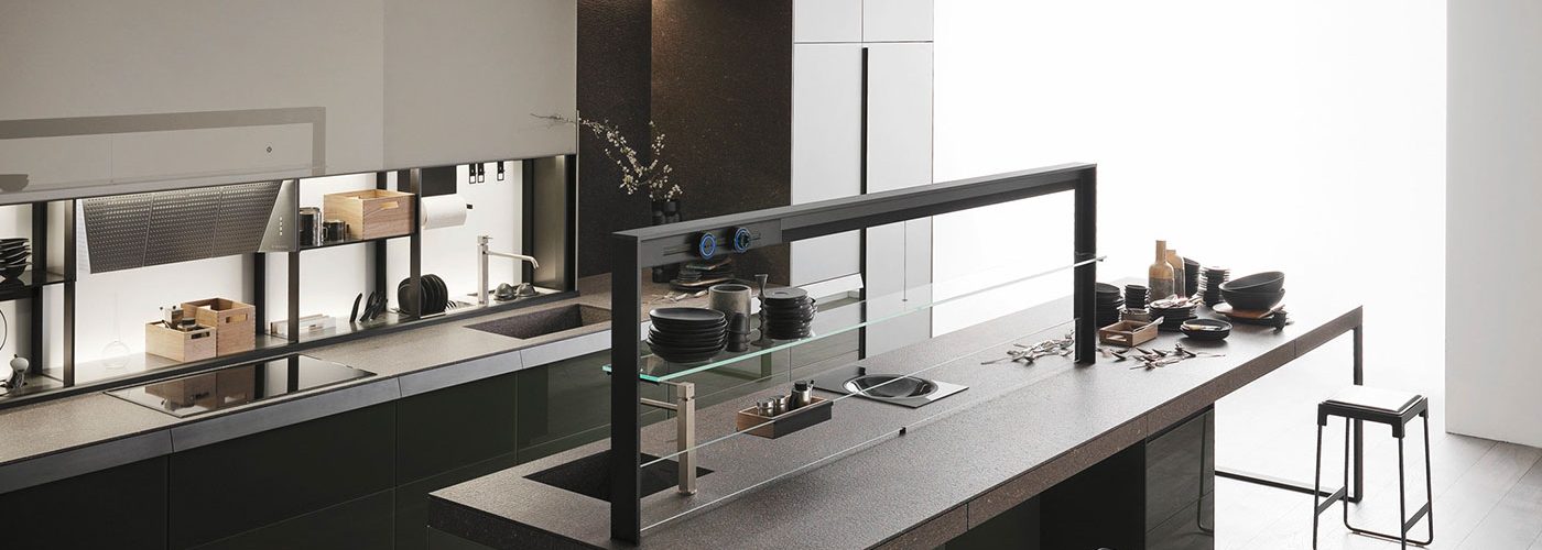 Cuisine Valcucine Genius Loci Vitrum poli Oceanic Green | Cuisiniste Nice | AS Design