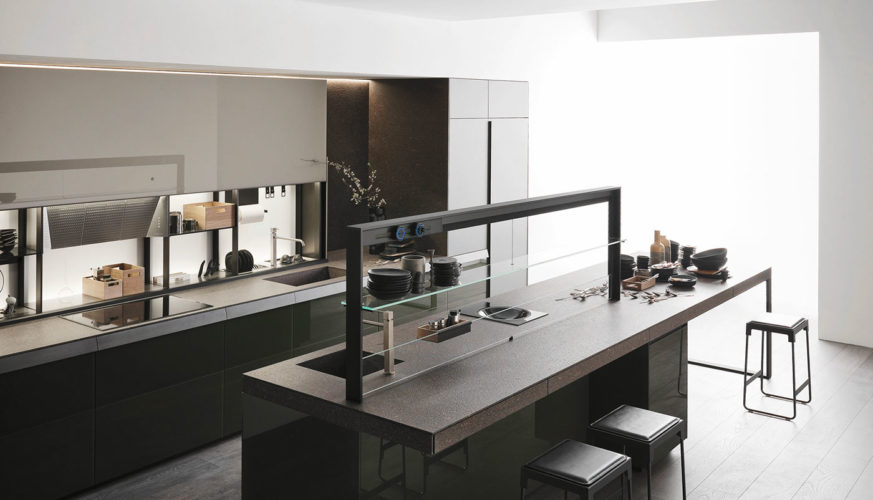 Cuisine Valcucine Genius Loci Vitrum poli Oceanic Green | Cuisiniste Nice | AS Design