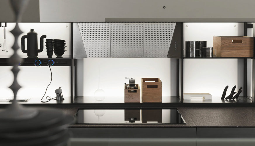 Cuisine Valcucine Genius Loci Vitrum poli Oceanic Green | Cuisiniste Nice | Massimo Cucine