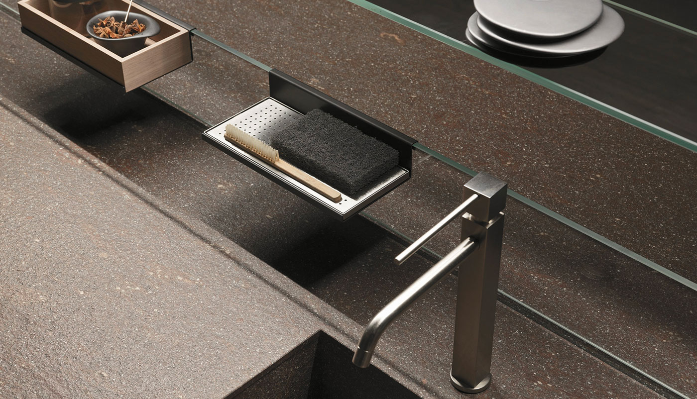 Cuisine Valcucine Genius Loci Vitrum poli Oceanic Green | Cuisiniste Nice | AS Design