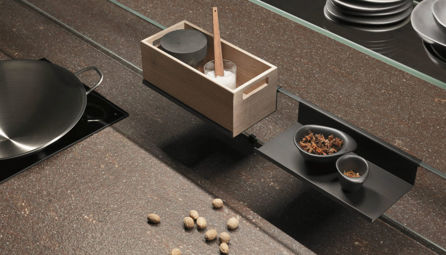 Cuisine Valcucine Genius Loci Vitrum poli Oceanic Green | Cuisiniste Nice | AS Design