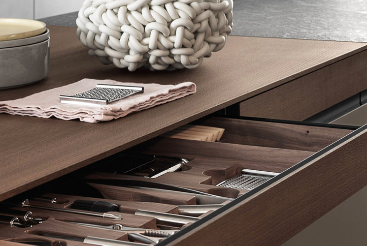 Cuisine Valcucine Genius Loci Vitrum opaque tiroir pierre Cardoso | Cuisiniste Nice | AS Design
