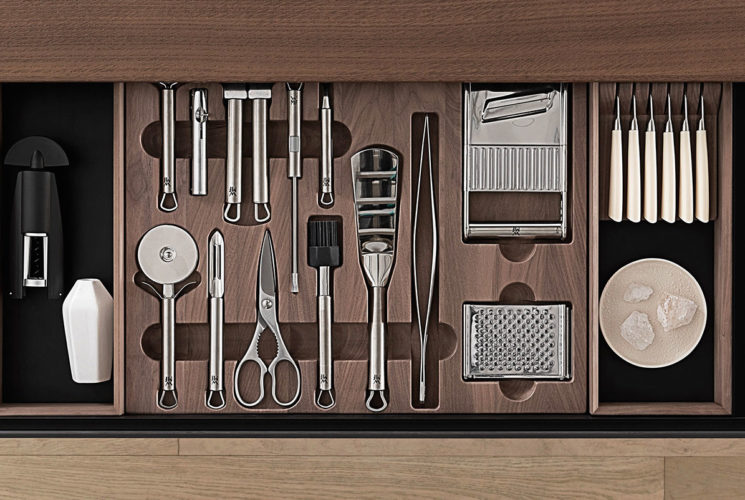 Cuisine Valcucine Genius Loci Vitrum opaque tiroir pierre Cardoso | Cuisiniste Nice | AS Design