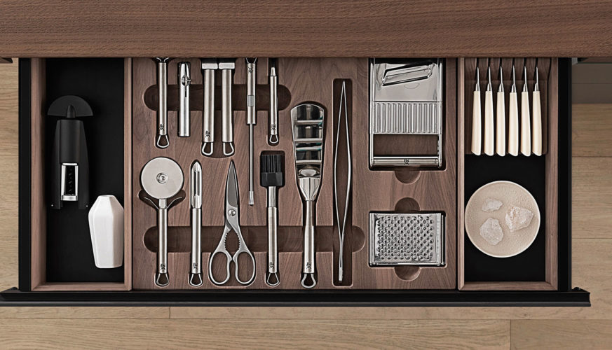 Cuisine Valcucine Genius Loci Vitrum opaque tiroir pierre Cardoso | Cuisiniste Nice | AS Design