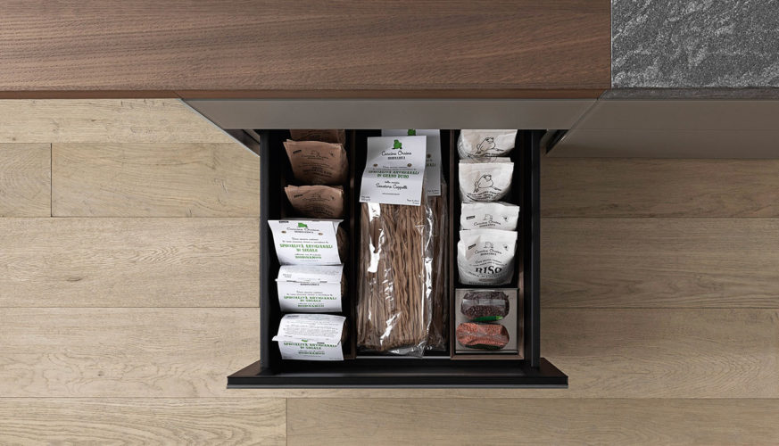Cuisine Valcucine Genius Loci Vitrum opaque tiroir pierre Cardoso | Cuisiniste Nice | AS Design
