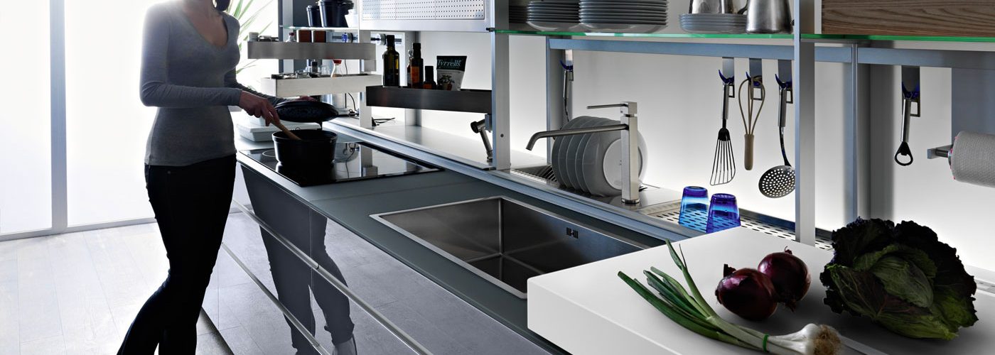 Cuisine Valcucine Artematica Bleu Vitrail | Cuisiniste Cannes | AS Design