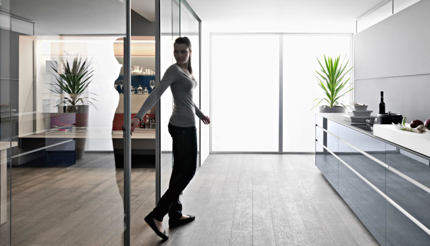 Cuisine Valcucine Artematica Bleu Vitrail | Cuisiniste Cannes | AS Design