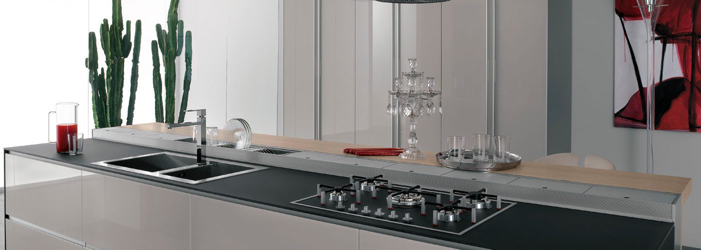 Cuisine Valcucine Artematica Vitrum Blanc Nuage | Cuisiniste Cannes | AS Design