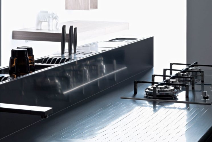 Cuisine Valcucine Artematica Vitrum Nero Lavagna | Cuisiniste Nice | Massimo Cucine